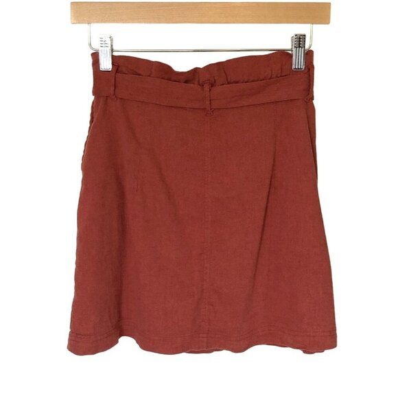 Hollister Rust Mini Skirt with Button Detail - Picture 3 of 9